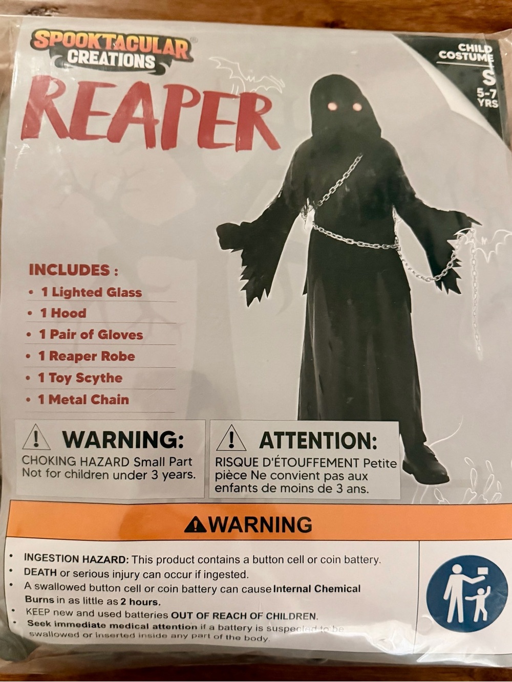 Spooktacular Creations Reaper Kids Costume - Black (Child S 5-7 yrs)